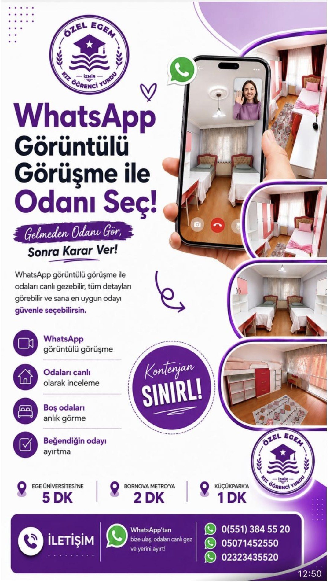 WhatsApp Görüntülü Görüşme ile Odanı Seç!